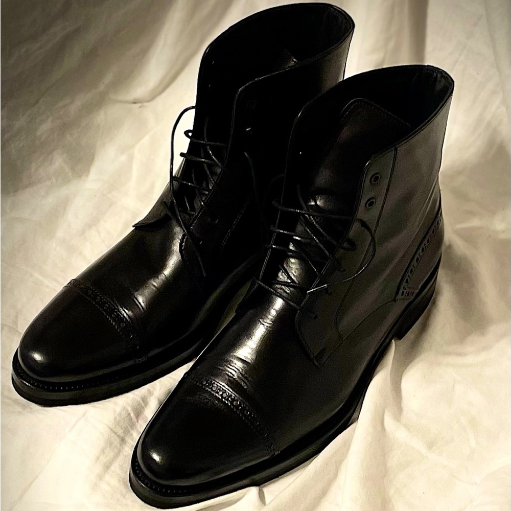 Paul Evans Presley Lace Up Dress Boot - Nero Black